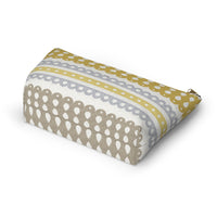 Ribbon Candy Accessory Pouch w T-bottom in Yellow